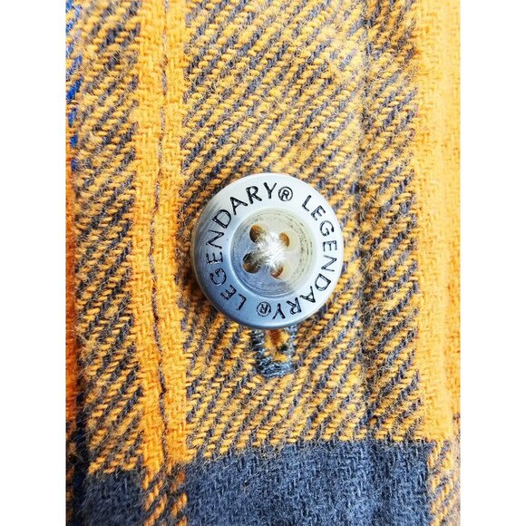Legendary Whitetails Size 3XL Men's Orange Plaid Flannel Buck Camp Long Sleeve - Picture 8 of 13